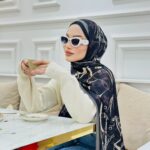 Lv Çift Taraflı İthal Vual İpel Şal 85631 - Siyah-Vizon