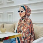 Lv Çift Taraflı İthal Vual İpel Şal 85631 - Kahve-Petrol