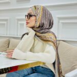 Fendi Çift Taraflı Vual İpek Şal 11143 - Bej