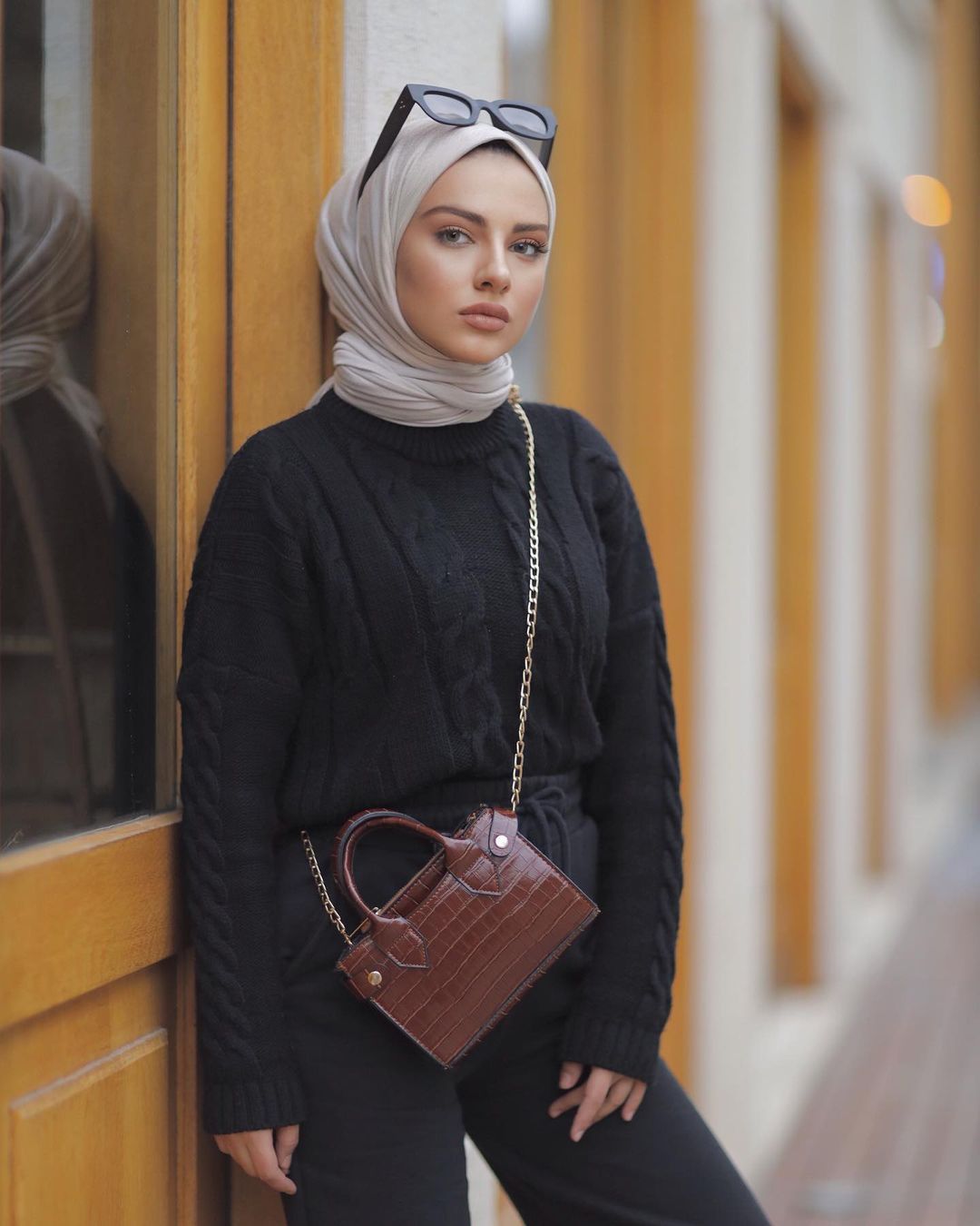 Organic Scarfs Tesettür Penye Şal Hijap Modeli - Taş - Görsel 3