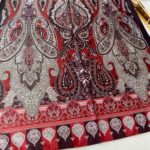 Etnik Etro Desen Pamuk Soft Şal 61534 - Bordo