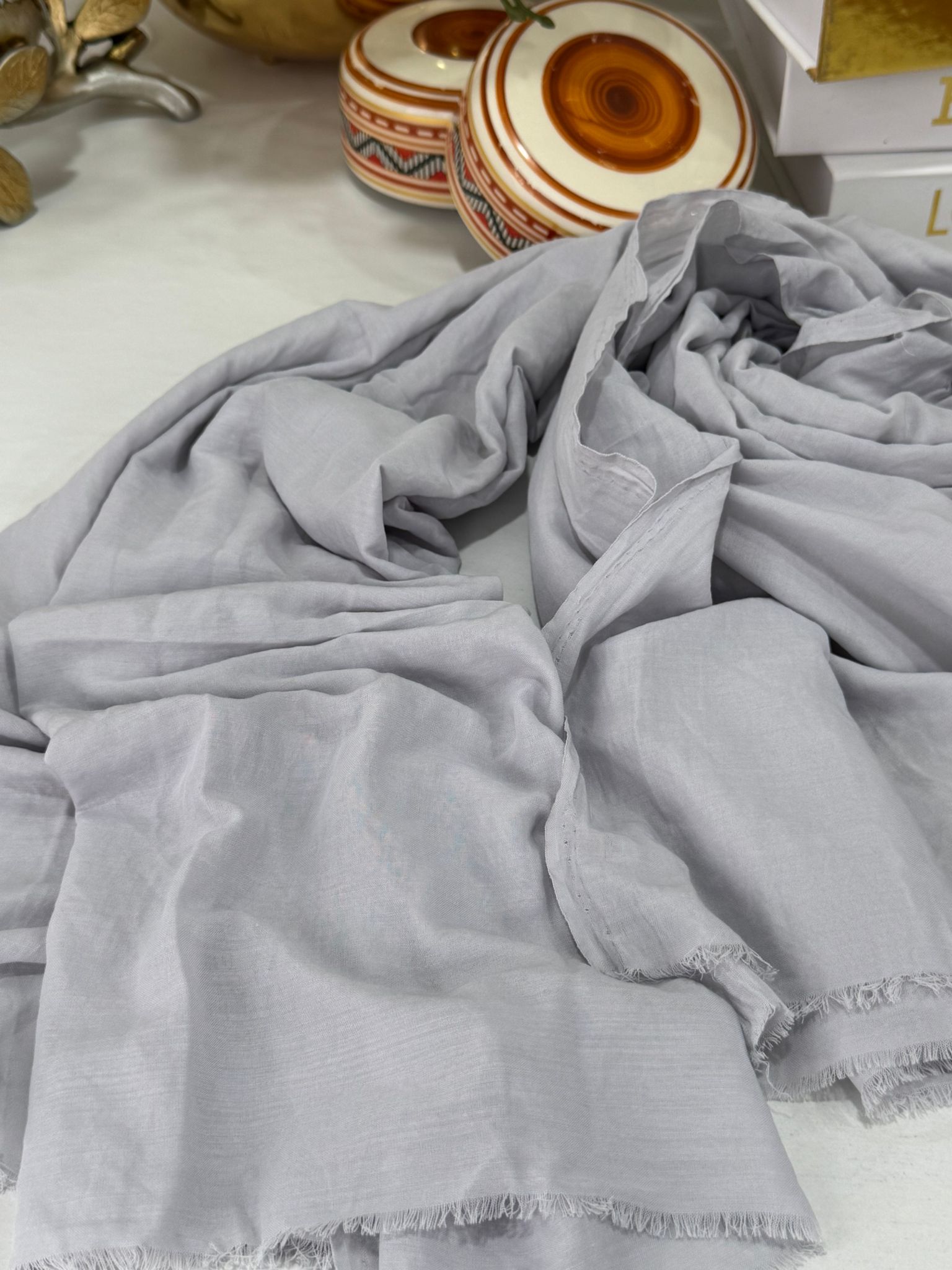 Rami Pamuk Şal  741074 -  Gri - Görsel 2