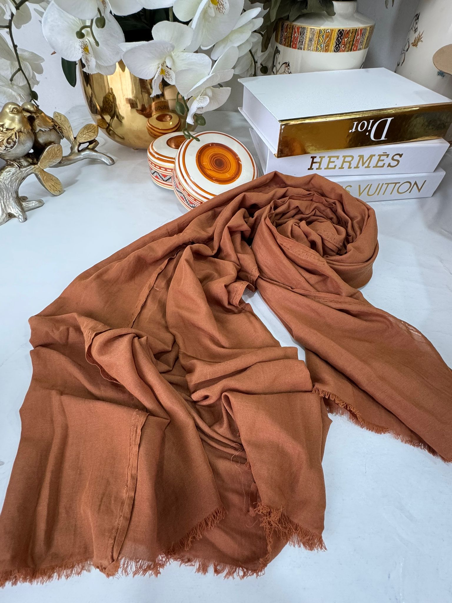 Rami Pamuk Şal  741074 -  Tarçın - Görsel 2