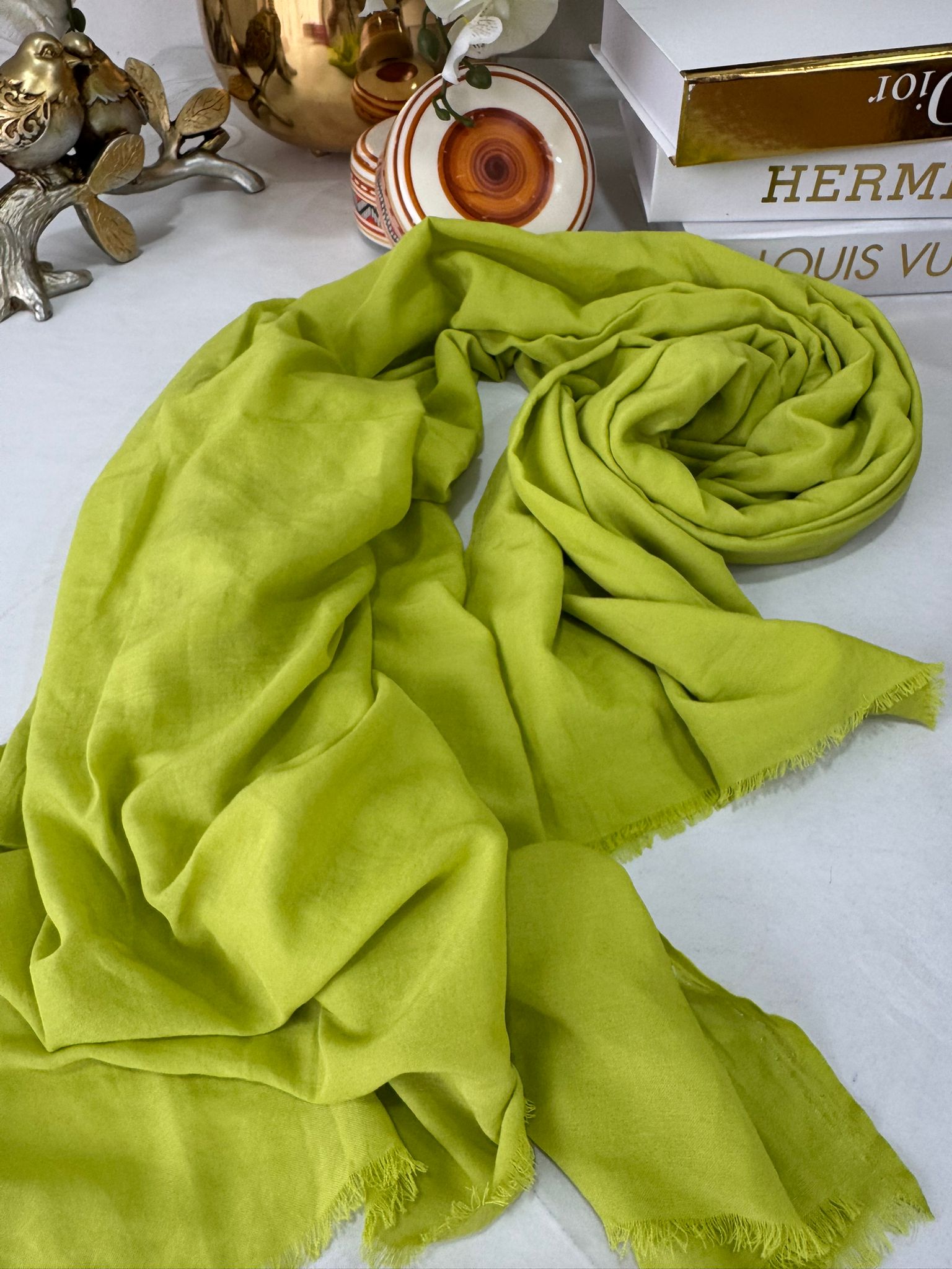 Rami Pamuk Şal  741074 -  Fıstık yeşili - Görsel 2