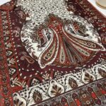 etnik hint deseni pamuk ipek şal -313131  Kiremit/bordo