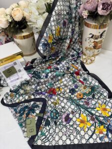 İthal Çifttaraflı vual ipek  23561 - siyah/beyaz