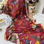 İtal Çiftaraflı vual ipek  23561 - açık sarı/ kırmızı