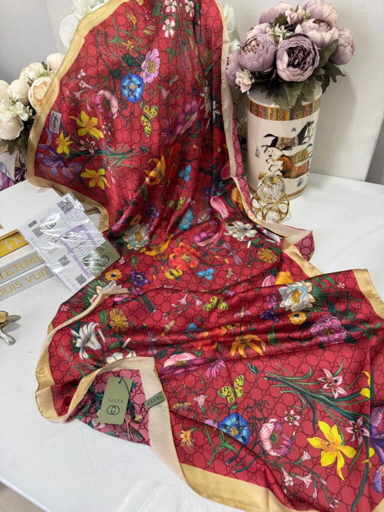 İtal Çiftaraflı vual ipek  23561 - açık sarı/ kırmızı