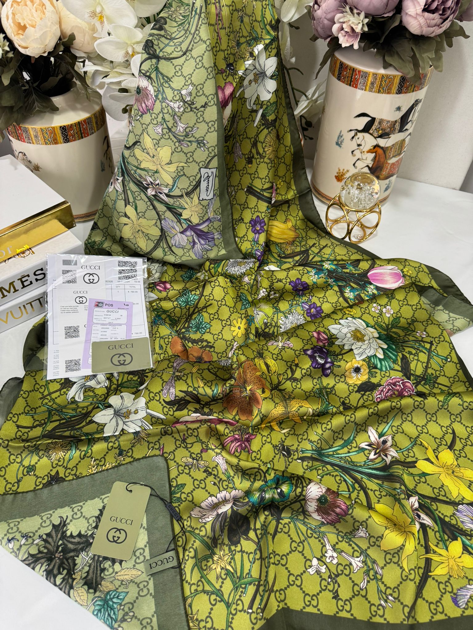 İtal Çiftaraflı vual ipek 23561 -haki/yağ yeşili