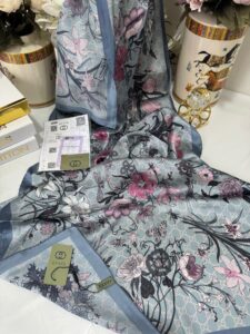 İtal Çiftaraflı vual ipek  23561  -gri/ soft mavi