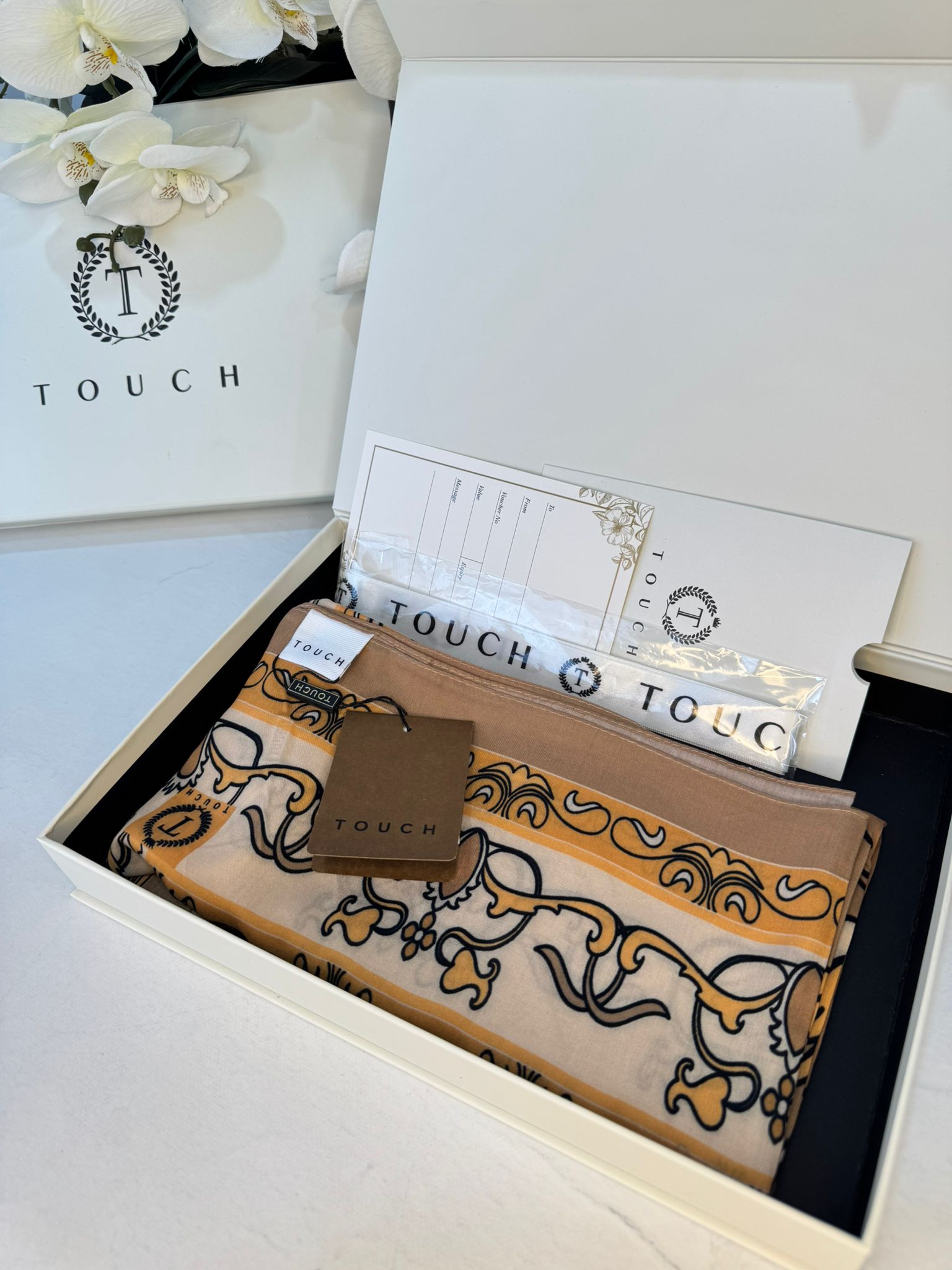 Touch İthal İberya Işığı Pamuk İpek Şal 63455 - Vizon - Görsel 2