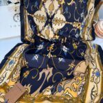 Touch İthal İberya Işığı Pamuk İpek Şal 63455 - Lacivert