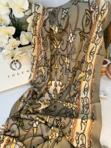 Touch İthal İberya Işığı Pamuk İpek Şal 63455 - Camel