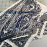 Etro Desen New Pamuk Soft Şal 23012 - Lacivert