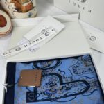 Touch İthal Etnik Desen Pamuk İpek Şal- 99990 - Açık Mavi siyah