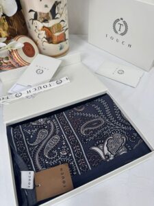 Touch İthal Etnik Desen Pamuk İpek Şal- 99770 -  Antrasit