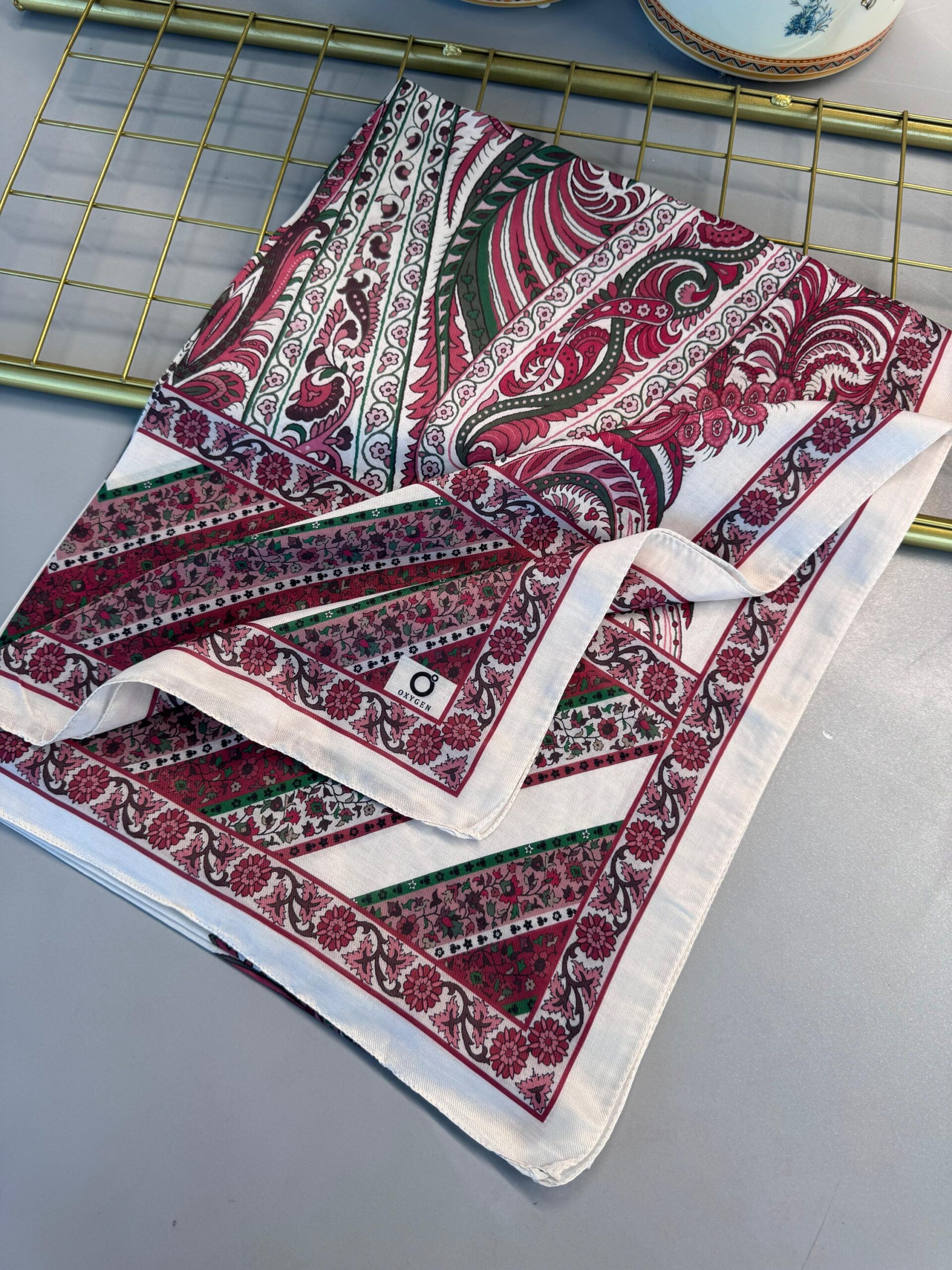 Etro Desen New Pamuk Soft Şal 23012 - Mürdüm - Görsel 2