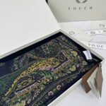 Touch İthal Etnik Desen Yün İpek Şal 34220 - Siyah Yeşil