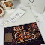 Touch İthal Etnik Desen Pamuk İpek Şal- 99990 - Acı Kahve