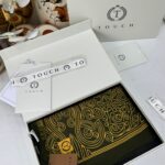 Touch İthal Etnik Desen Pamuk İpek Şal 63459- Koyu Yeşil