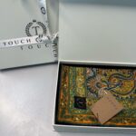 Touch İthal Etnik Desen Yün İpek Şal- 35110 -  Kahve Turuncu