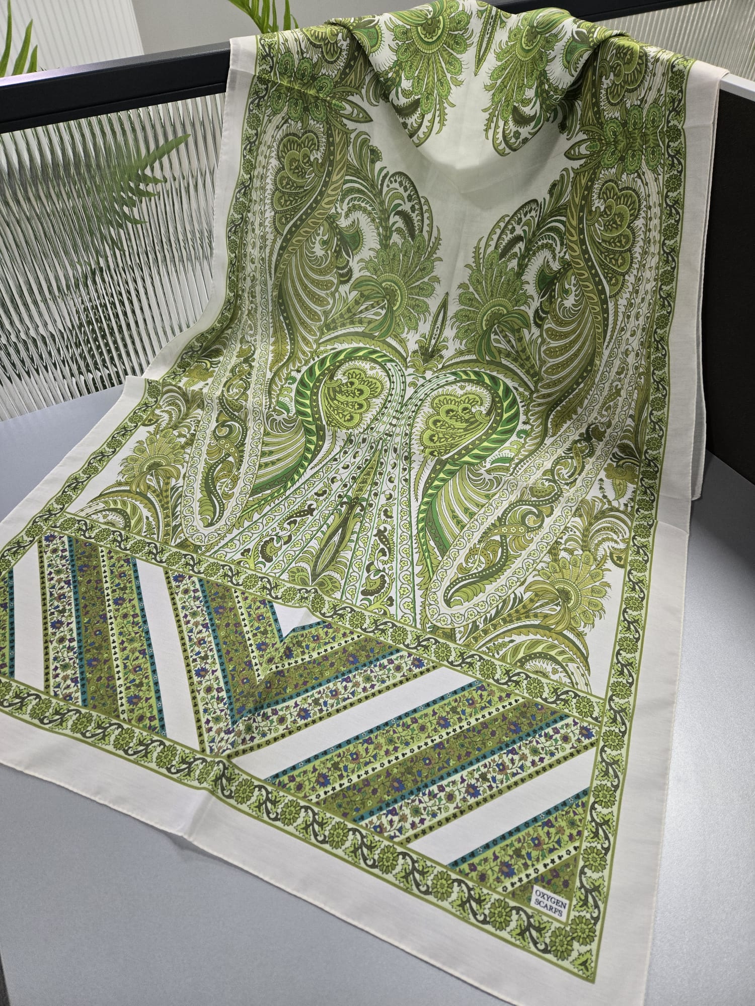 Etro Desen New Pamuk Soft Şal 23012 - Çağla - Görsel 3