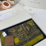 Touch İthal Etnik Desen Pamuk İpek Şal -35330 - Fiskal Yeşil