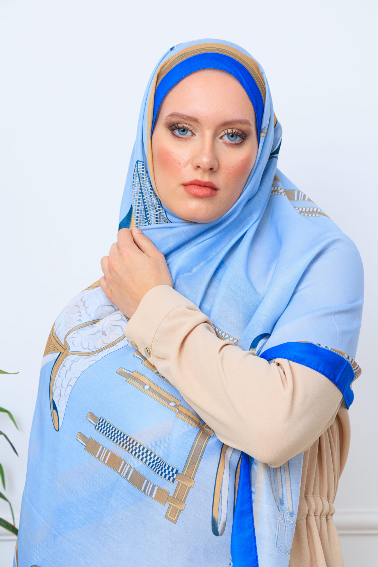 hermes pamuk soft şal - 32014 Bebe Mavi - Görsel 3