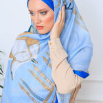 hermes pamuk soft şal - 32014 Bebe Mavi