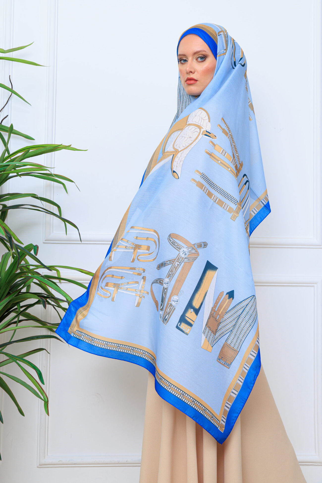 hermes pamuk soft şal - 32014 Bebe Mavi - Görsel 4