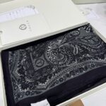 Touch İthal Etnik Desen Yün İpek Şal 34220 - Siyah