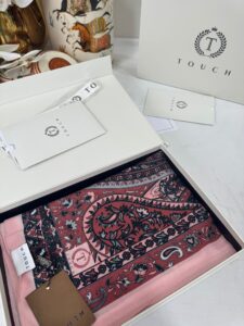 Touch İthal Etnik Desen Pamuk İpek Şal- 35440 - Pudra