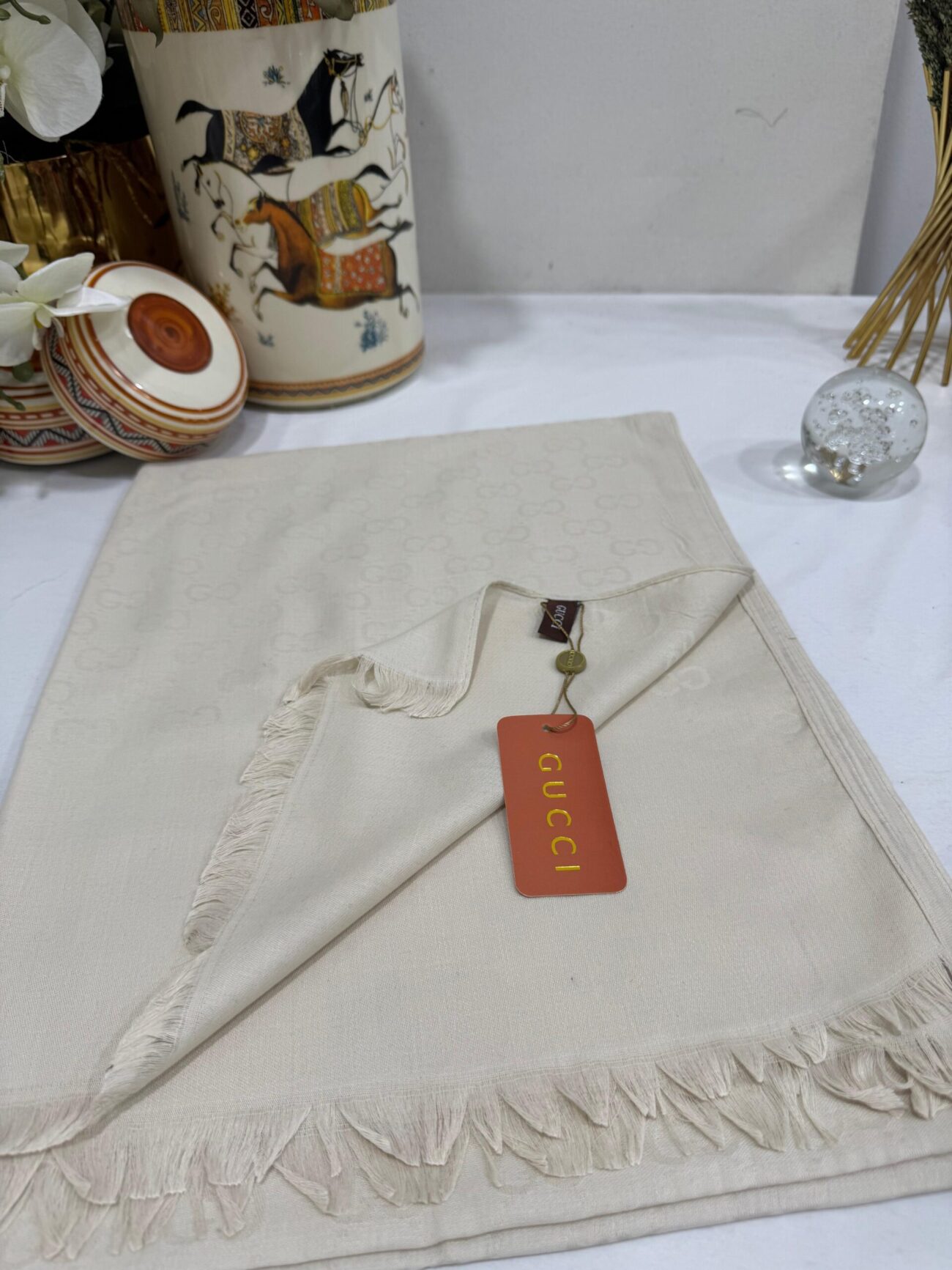 Gucci İthal Pamuk Yün İpek - Krem