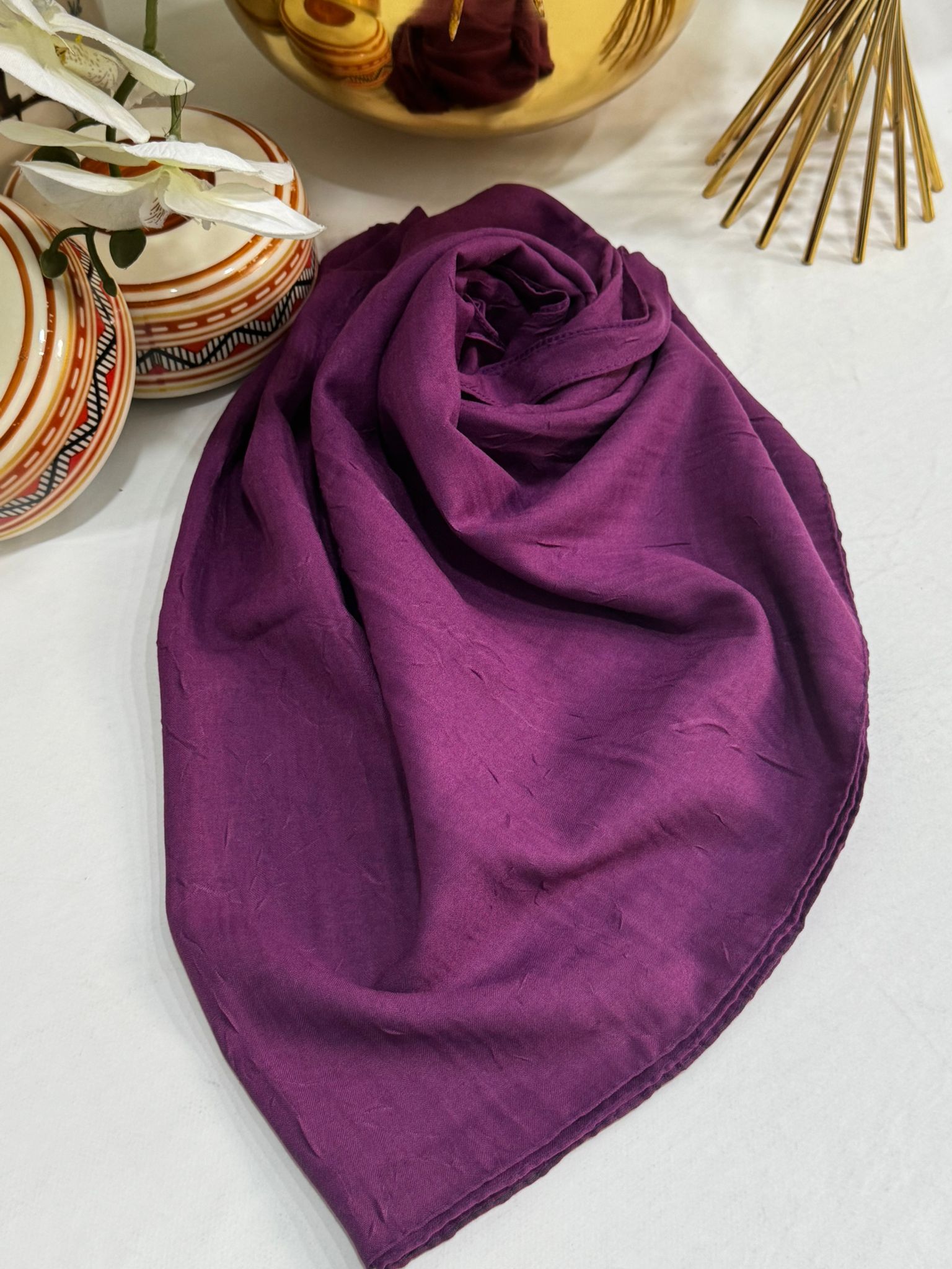 Organic Bambu Eşarp -  Şarabi