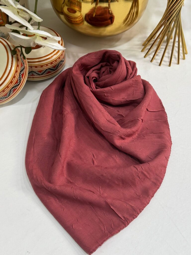 Organic Bambu Eşarp -  Vişne