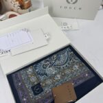 Touch İthal Etnik Desen Yün İpek Şal- 35110 -  Siyah Mor