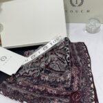 Touch İthal Etnik Desen Yün İpek Şal- 20450 - Bordo