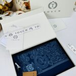 Touch İthal Etnik Desen Pamuk İpek Şal 63459- Lacivert