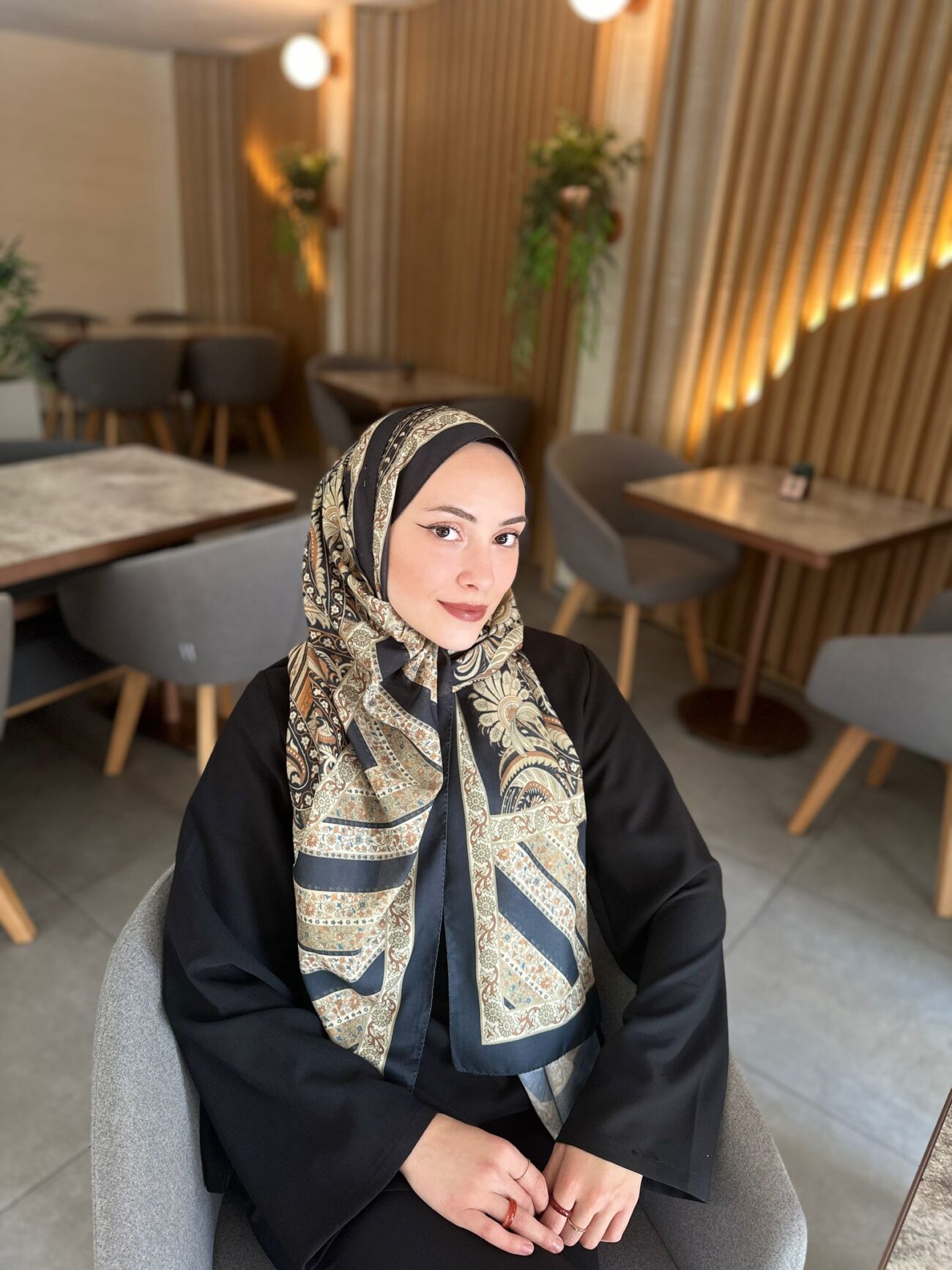 Etro Desen New Pamuk Soft Şal 23012 - Karamel