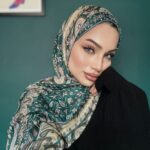 etnik hint deseni pamuk ipek şal -313131   açık sarı/koyu yeşil