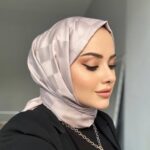 Dama Desen Jakar Şal - Soft Vizon