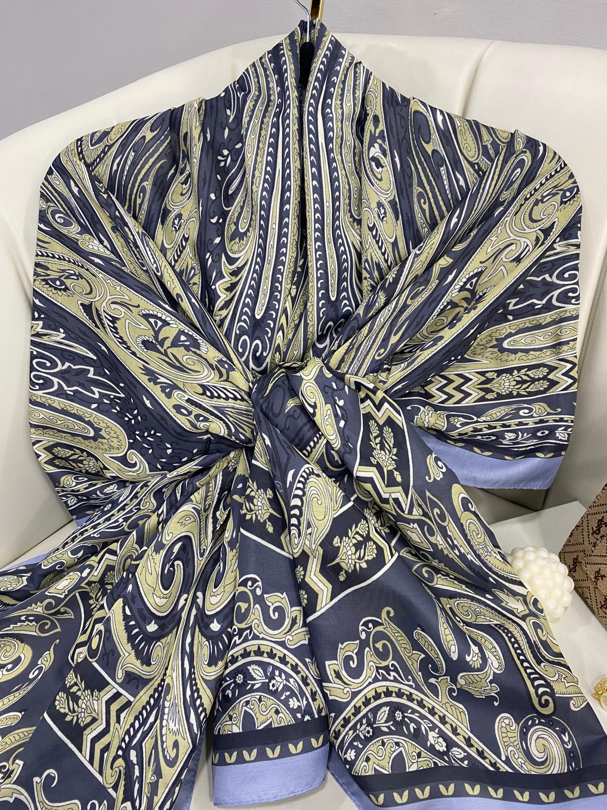 Etro Pamuk İpek Şal 52340 - Antrasit