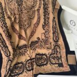 Touch İthal Etnik Desen Pamuk İpek Şal- 99990 - Vizon