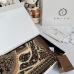 Touch İthal Etnik Desen Yün İpek Şal- 34660 - Latte