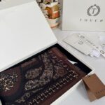 Touch İthal Etnik Desen Yün İpek Şal- 34660 - Kahve