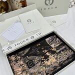 Touch İthal Etnik Desen Yün İpek Şal-  34550 - Asker Yeşili