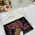 Touch İthal Etnik Desen Yün İpek Şal-  34550 - Bordo Siyah