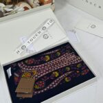 Touch İthal Etnik Desen Pamuk İpek Şal- 99880 - Pudra Siyah