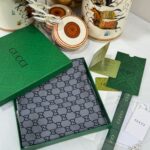 İthal Çifttaraflı Gucci İnci Vual İpek Şal-50140-Antrasit