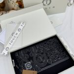 Touch İthal Etnik Desen Pamuk İpek Şal 63459- Siyah